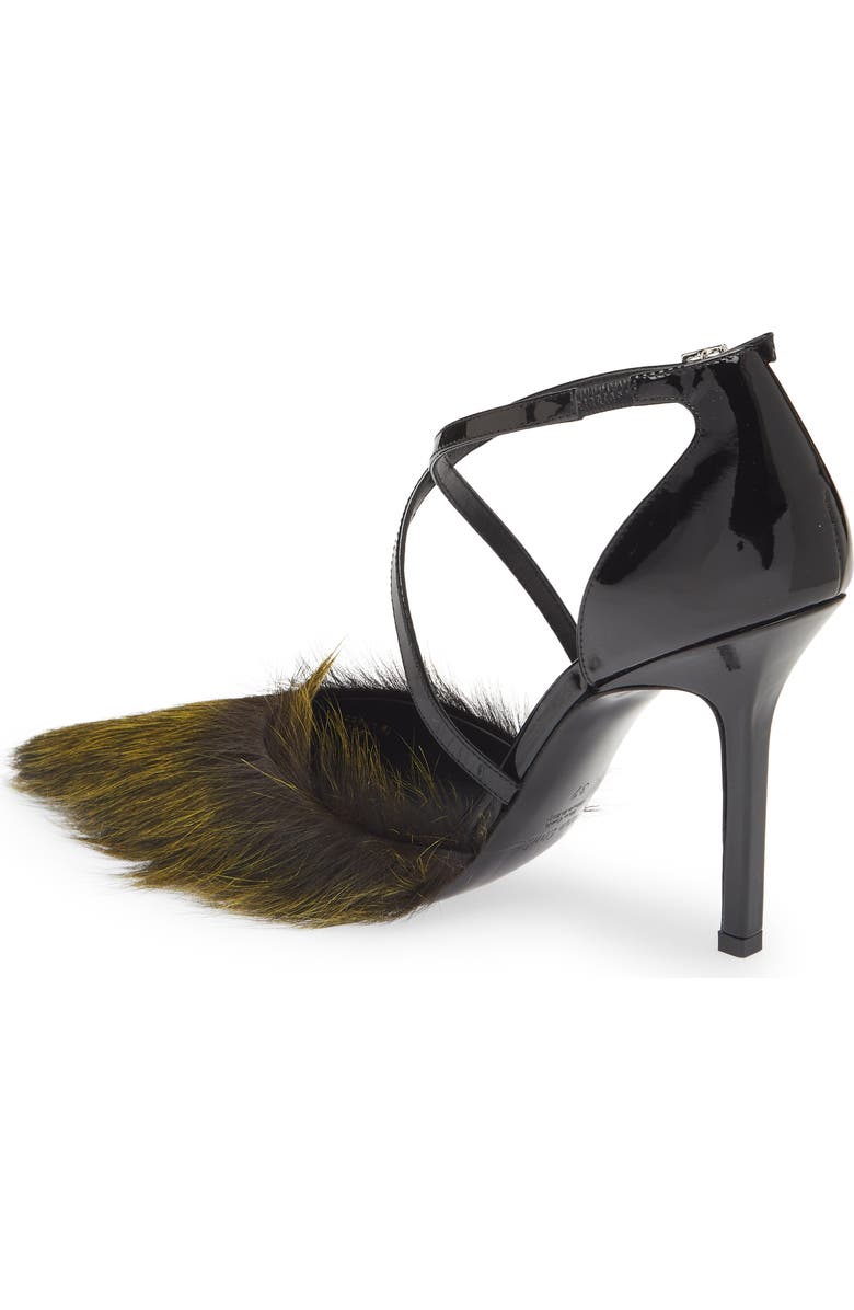 Acne Studios Bepointy Faux Fur Pump, Alternate, color,