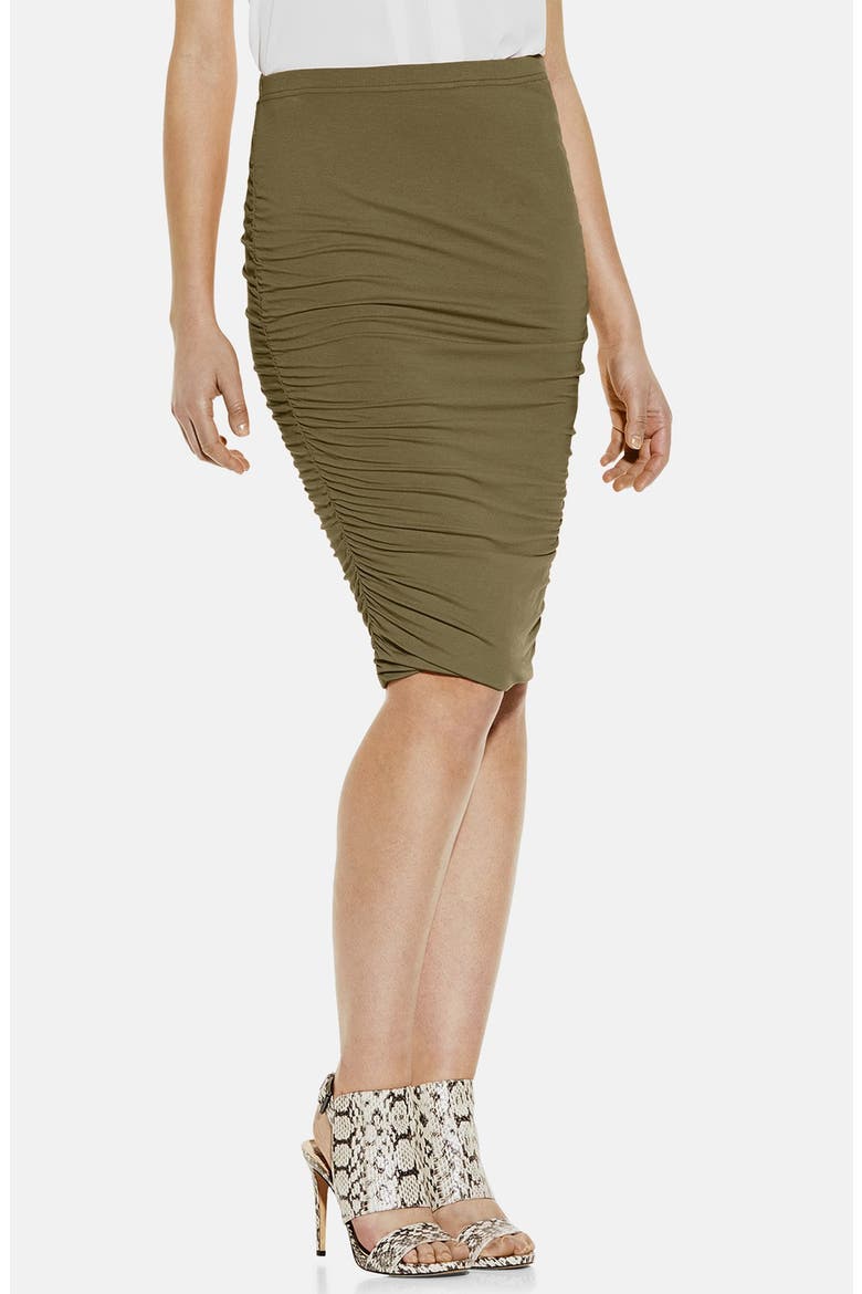 Ruched Midi Tube Skirt, Main, color, GRAPELEAF