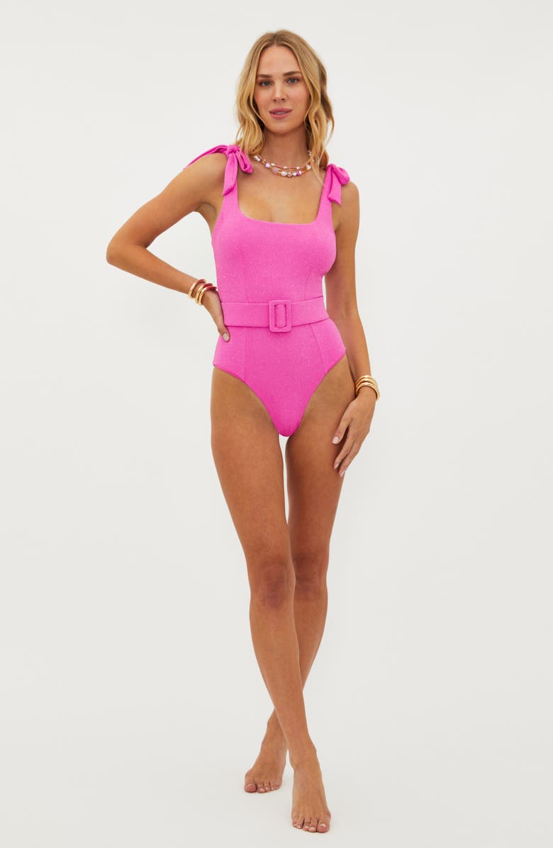 Beach Riot Sydney Belted One-Piece Swimsuit, Alternate, color, 