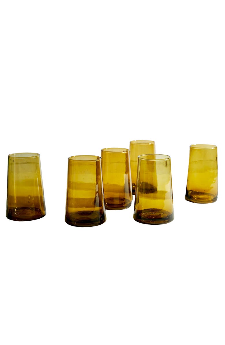 Verve Culture Moroccan Cone Glass Large, Main, color, Amber