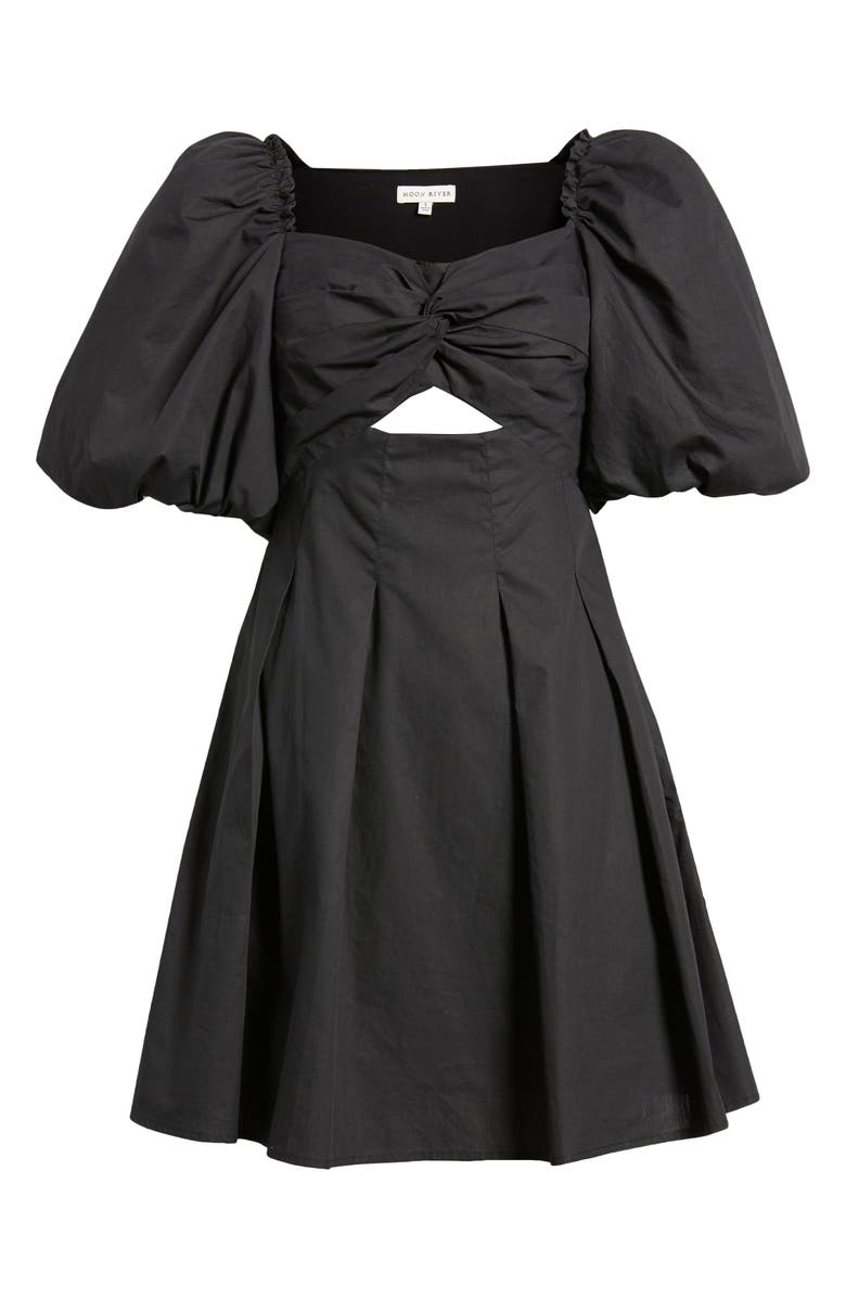 MOON RIVER Cutout Puff Sleeve Dress, Alternate, color,