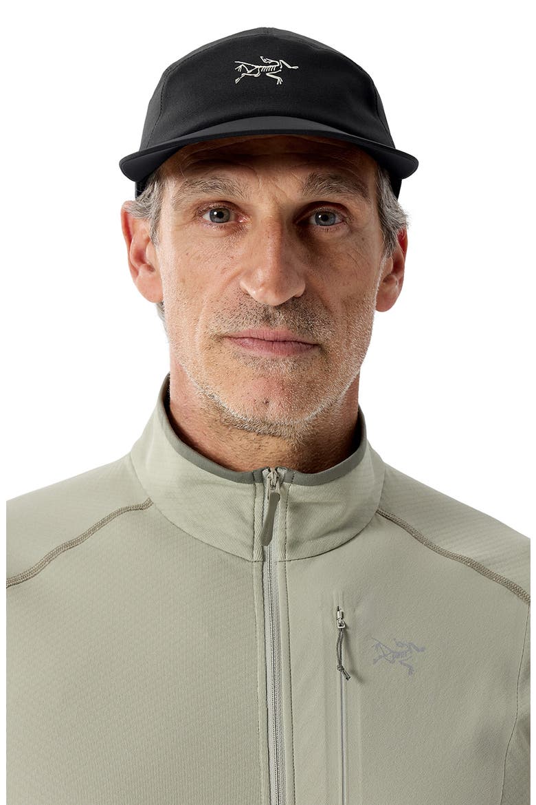 Gamma Embroidered Water Repellent Adjustable Cap, Alternate, color, BLACK/ ARCTIC SILK
