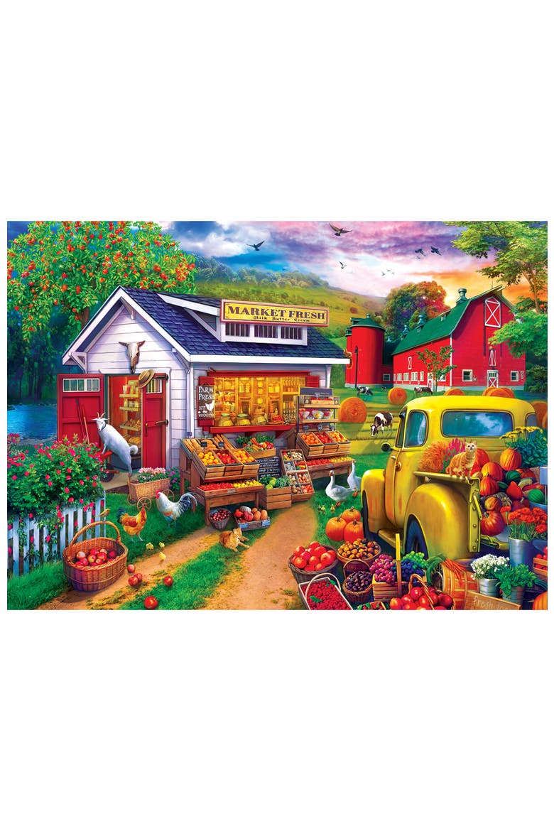 1000 Piece Jigsaw Puzzle - Market Fresh Morning - 19.25"x26.75", Alternate, color, Multicolor