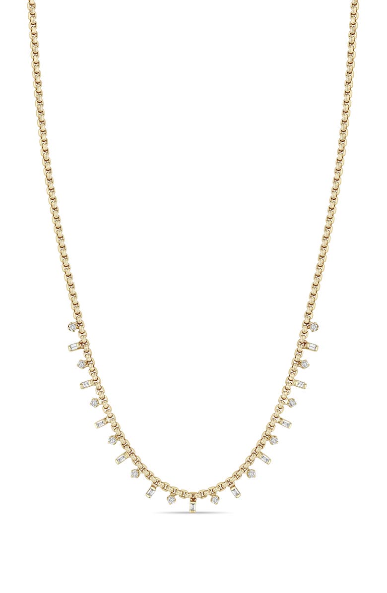 Zoë Chicco 14K Gold Small Box Chain Necklace, Main, color, 14K Yellow Gold