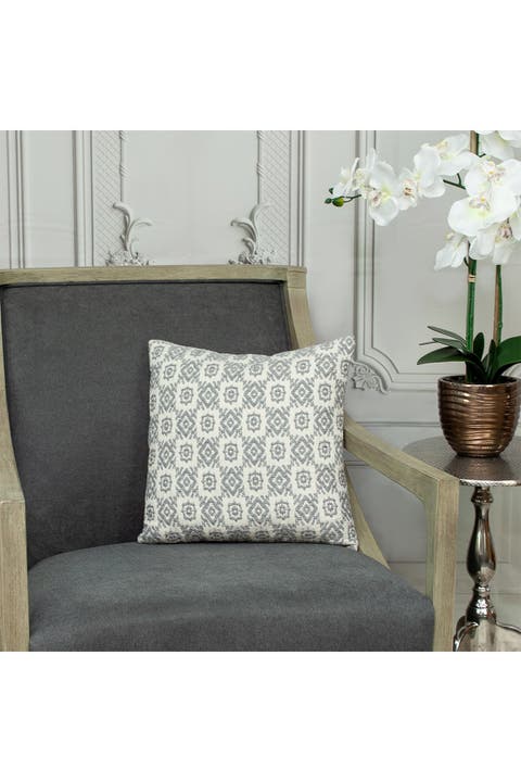 Faraz Transitional Beige Throw Pillow