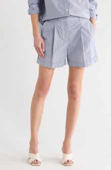 TWP Cisco Pleated Front Cotton Shorts