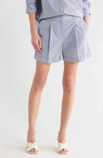 TWP Cisco Pleated Front Cotton Shorts