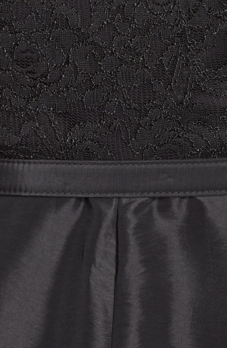 Eliza J Mixed Media Fit & Flare Dress, Alternate, color, 