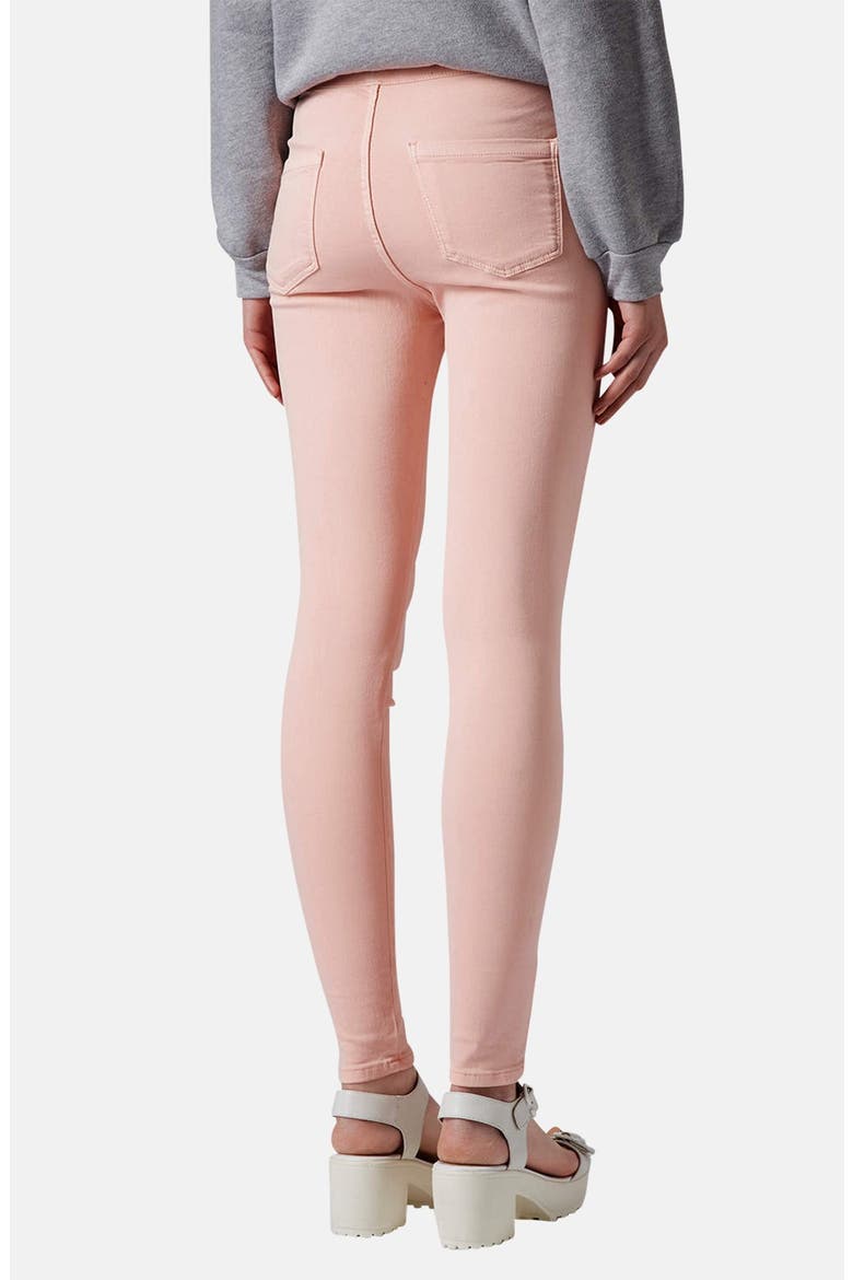Moto 'Joni' High Waist Skinny Jeans, Alternate, color, LIGHT PINK