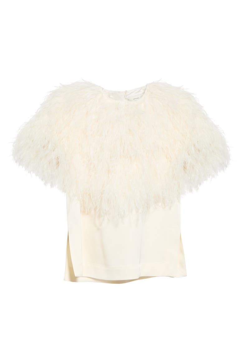 Iona Feather T-Shirt, Main, color, IVORY/ IVORY
