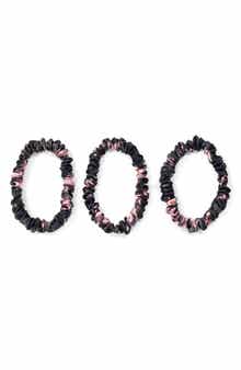 BLISSY 3-Pack Skinny Silk Scrunchies