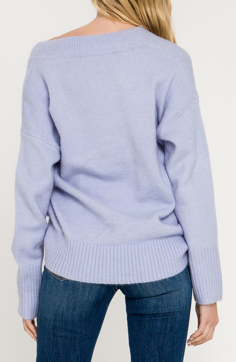 Endless Rose V-Neck Long Sleeve Sweater, Alternate, color, 