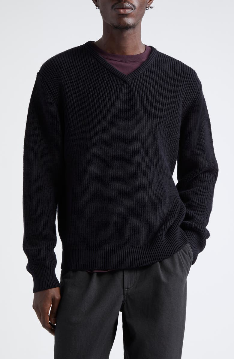 Noah V-Neck Shaker Knit Sweater, Main, color, 