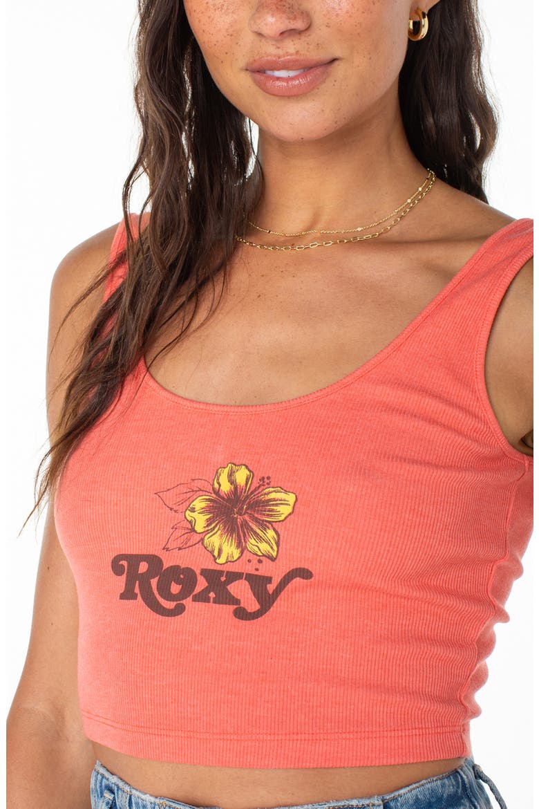 Valmos Rib Crop Graphic Tank, Alternate, color, SUGAR CORAL SOLID