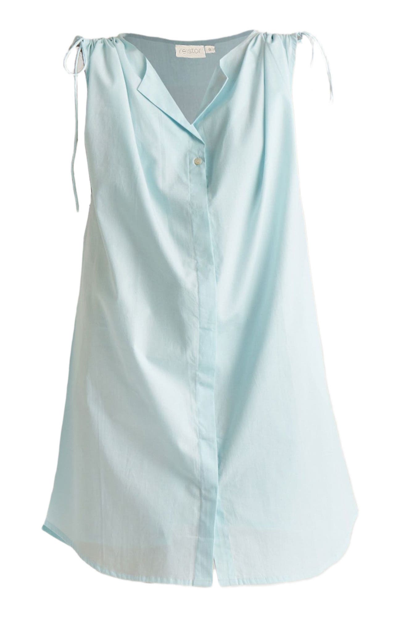 Shirt dress with Shoulder Tie Details - image 2