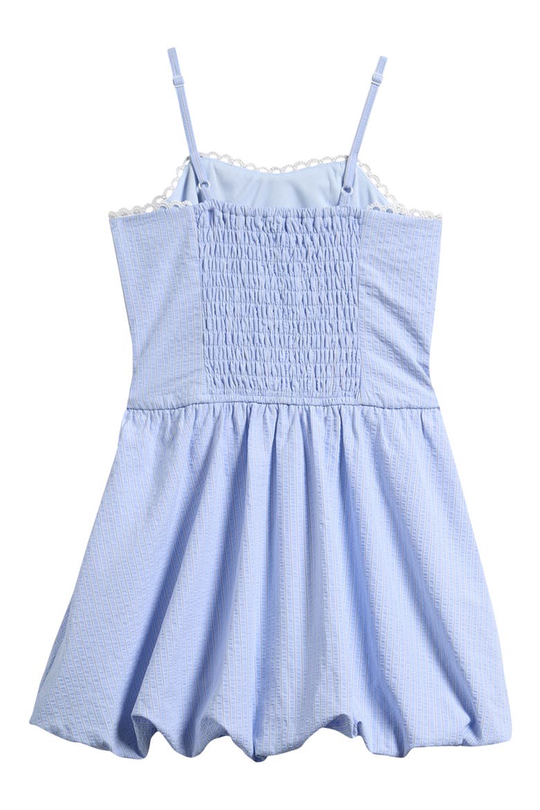 Kids' Smocked Back Seersucker Sundress, Alternate, color, SKY BLUE