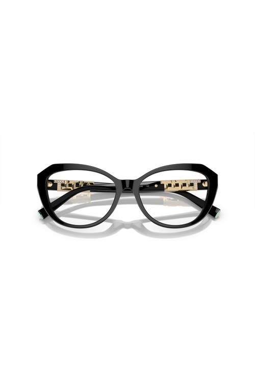 Tiffany & Co . 54mm Cat Eye Optical Glasses In Black