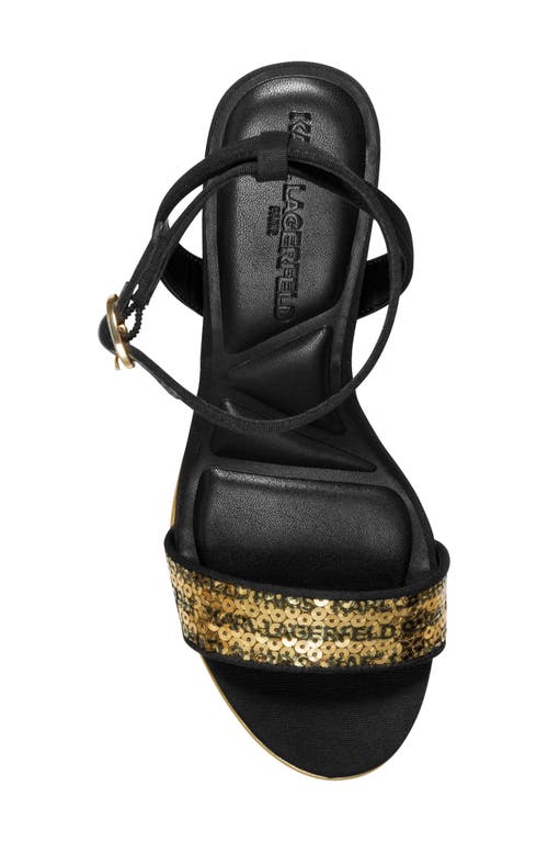 Karl Lagerfeld Paris Haden Ankle Strap Sandal In Black