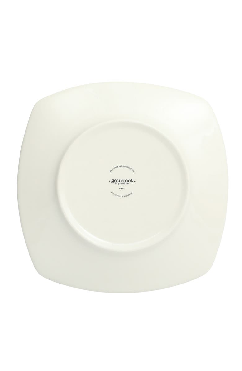 Gibson Home 40-Piece Square Porcelain Dinnerware Set, Service for 8, Alternate, color, White