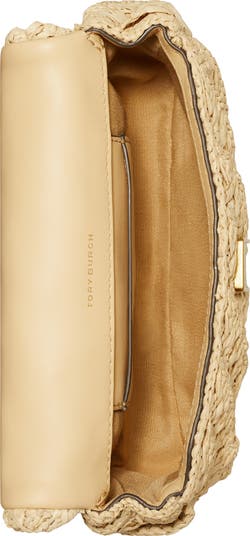 Kira Woven Raffia Convertible Shoulder Bag