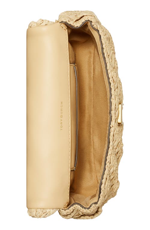 Tory Burch Kira Woven Raffia Convertible Shoulder Bag In Neutral