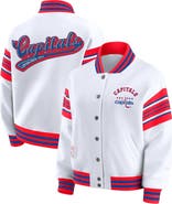 WEAR by Erin Andrews Women's WEAR by Erin Andrews White/Red Washington Capitals Full-Snap Fleece Sweatshirt Jacket