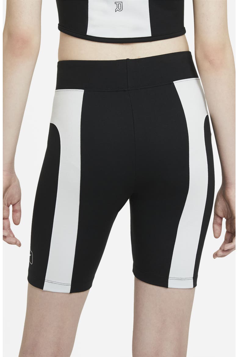 Sportswear High Waist Bike Shorts, Alternate, color, BLACK/ PURE PLATINUM/ WHITE