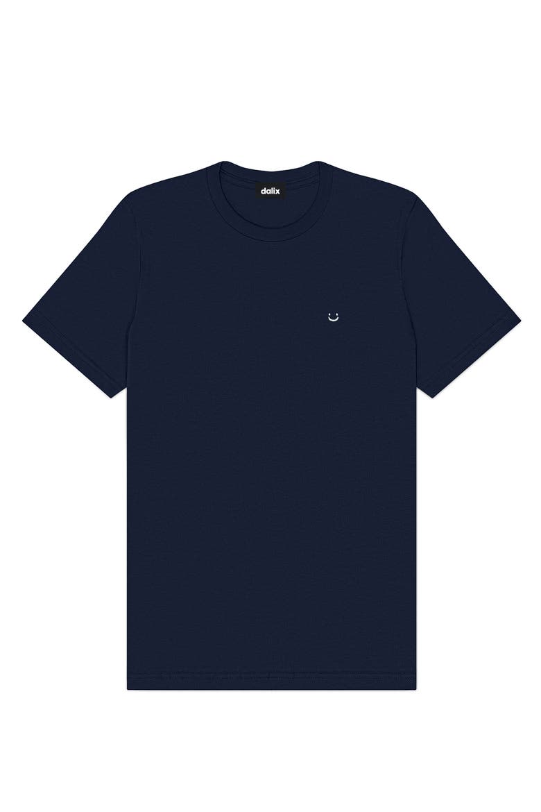 Mens Lil Smile Jersey Tee, Main, color, Navy Blue