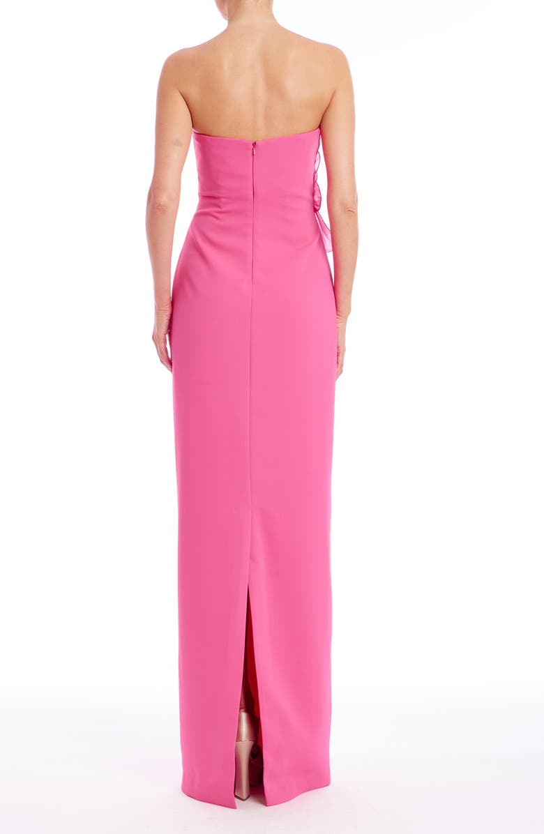 Badgley Mischka Collection Strapless Evening Gown, Alternate, color, Magenta