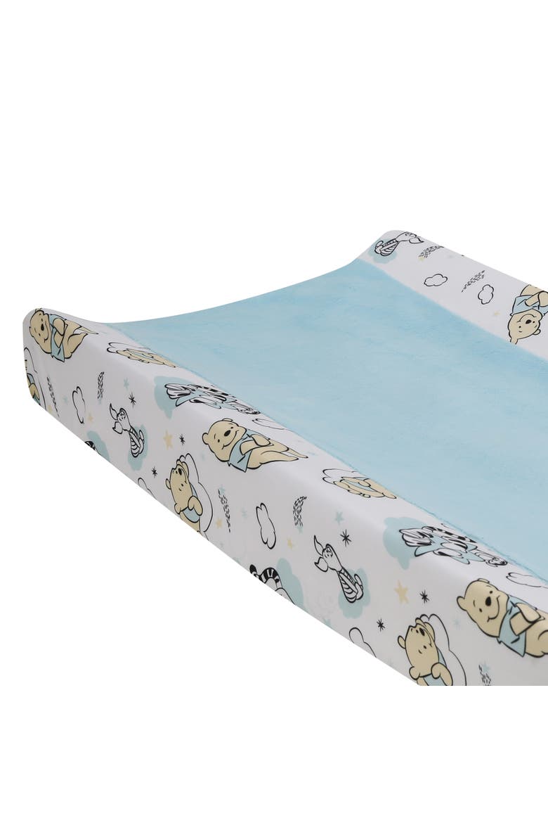 Disney Baby Winnie the Pooh Hugs Soft Minky Changing Pad Cover, Alternate, color, Blue