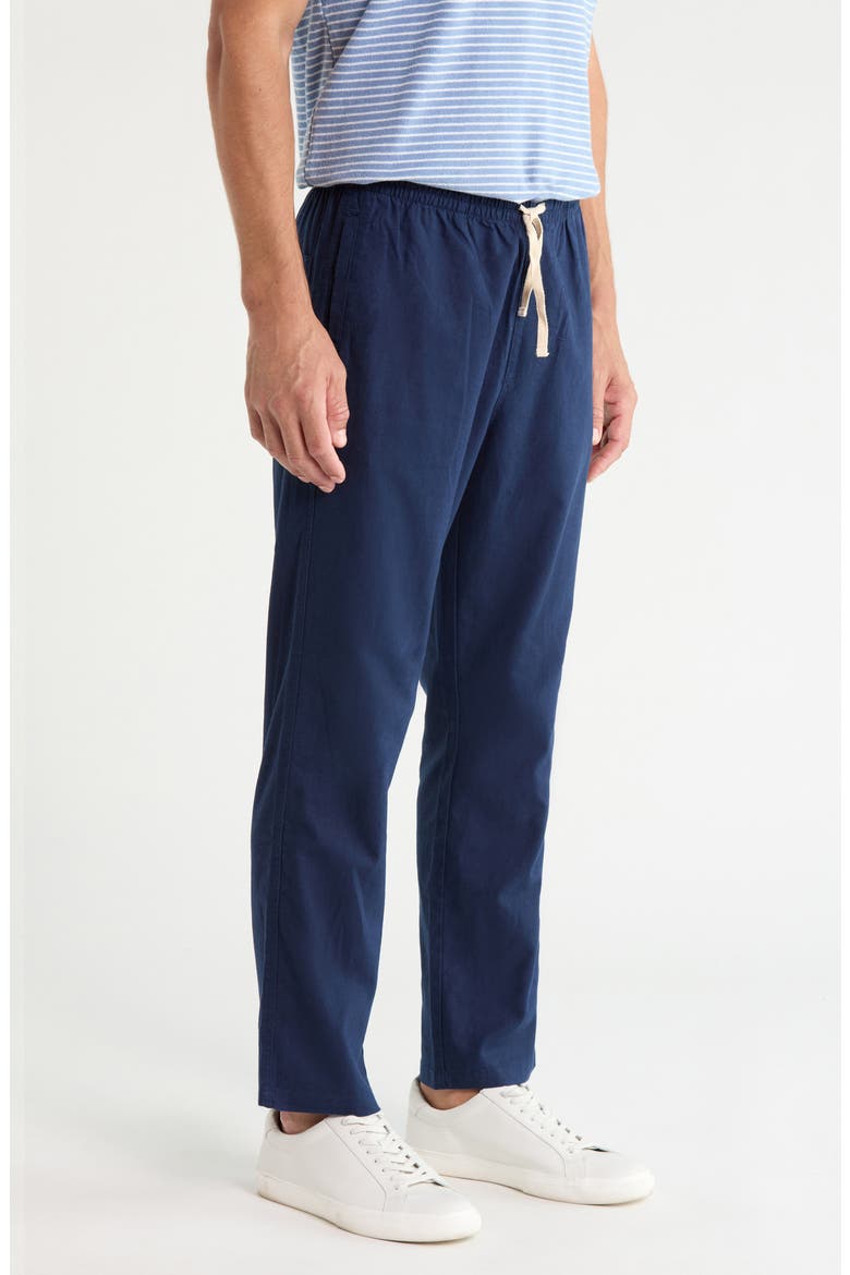 Linen & Cotton Jam Pants, Alternate, color, NAVY