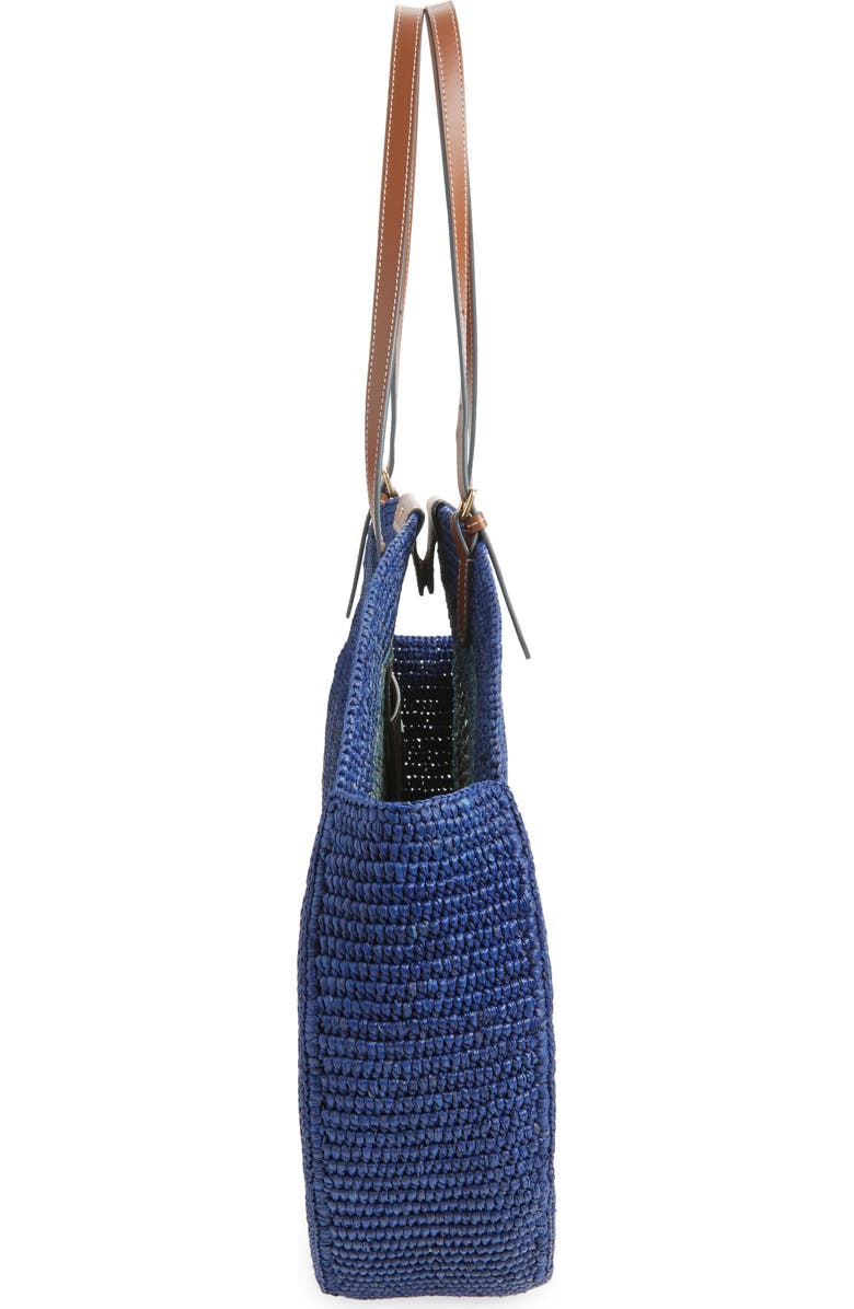 Anya Hindmarch Bow Round Raffia Tote, Alternate, color, Monday