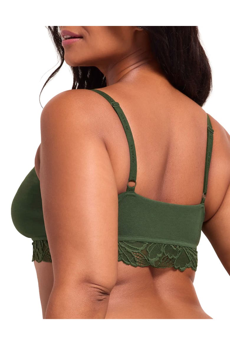 Shiloh Contour Bralette Bra, Alternate, color, Dark green