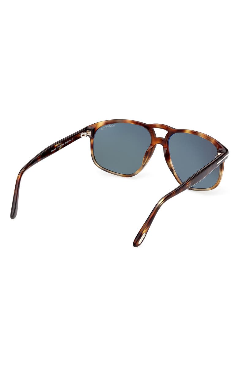 TOM FORD 58mm Navigator Sunglasses, Alternate, color, Havana / Green