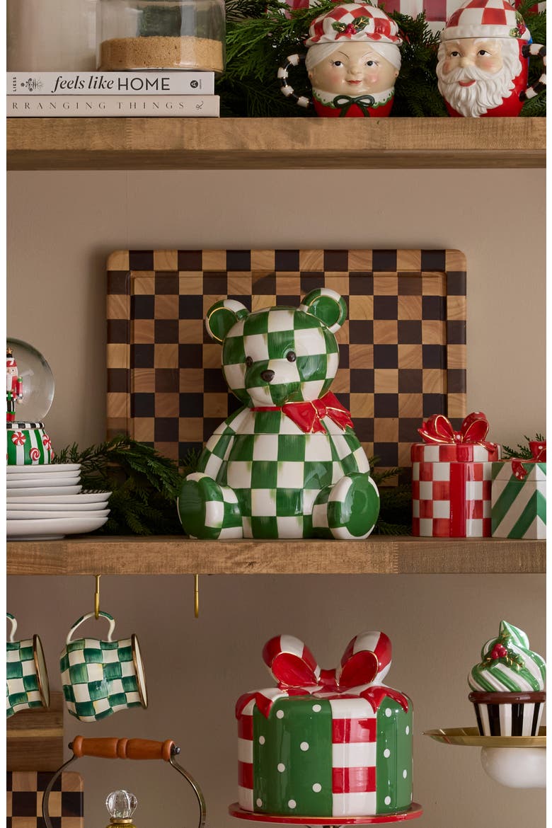 Check It Out Bear Cookie Jar, Alternate, color, GREEN
