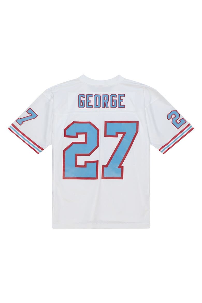 Men's Mitchell & Ness Eddie George White Tennessee Oilers Legacy Replica Jersey, Alternate, color, White