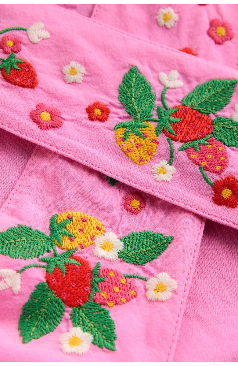 Mini Boden Kids' Harper Strawberry Print Crossback Cotton Sundress, Alternate, color, 