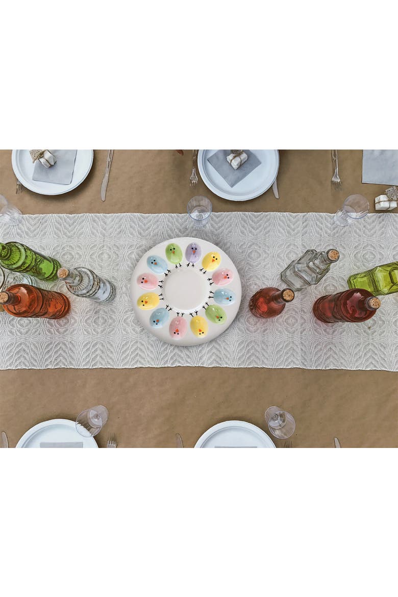 Easter Chick Egg Serving Plate, Alternate, color, White