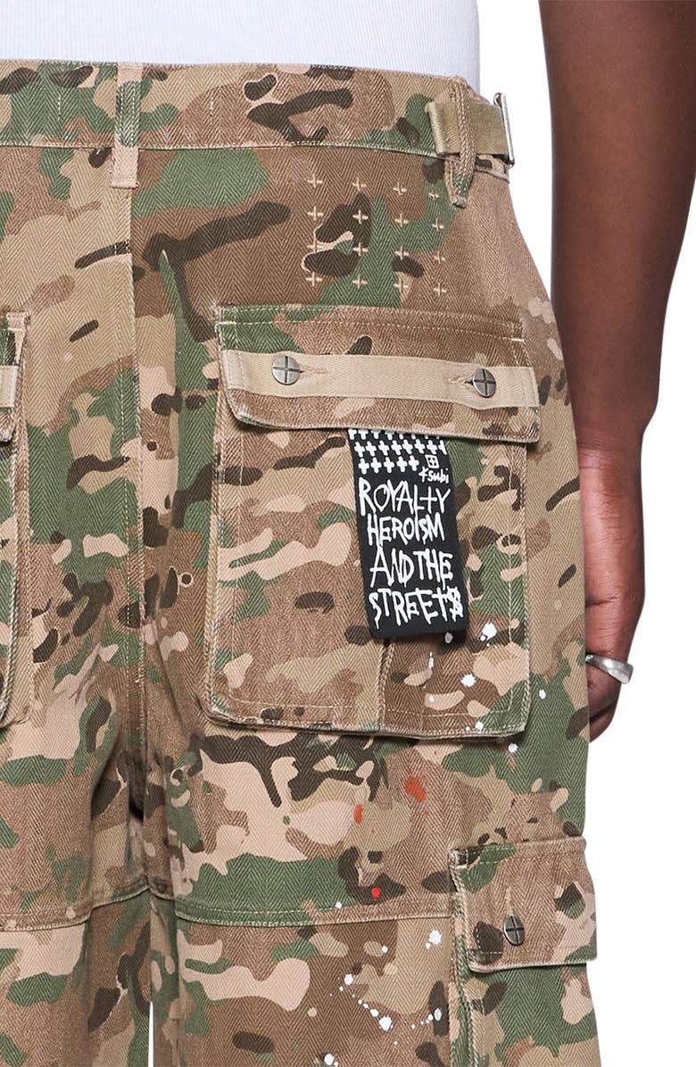 Ksubi Trooper Camo Cargo Shorts, Alternate, color, Green/ Beige