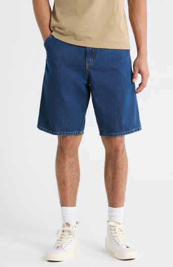 Single Knee Loose Fit Denim Shorts