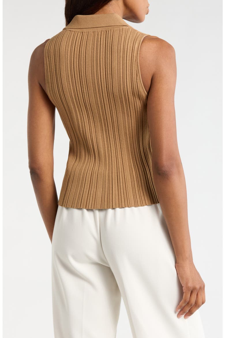 Button Front Sweater Vest, Alternate, color, BISTRE
