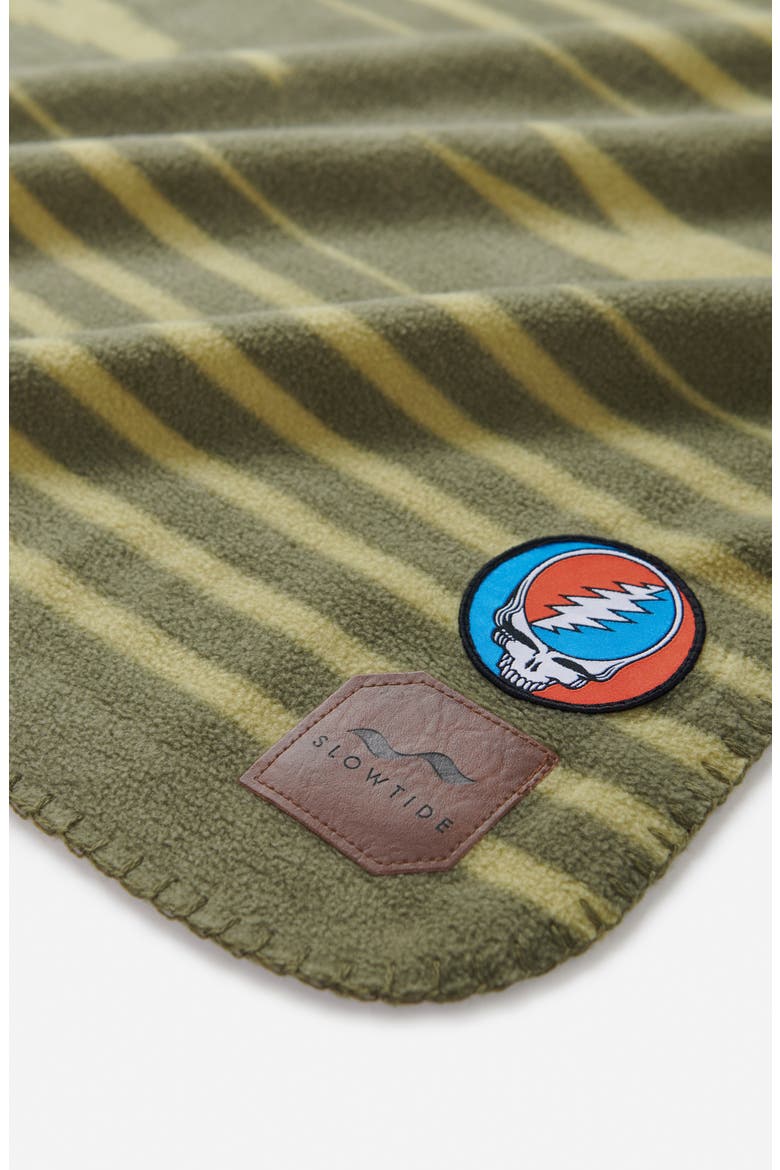 Jammer Fleece Blanket, Alternate, color, MOSS