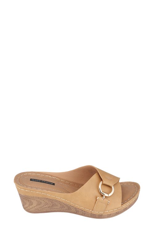 Gc Shoes Bay Wedge Sandal In Tan