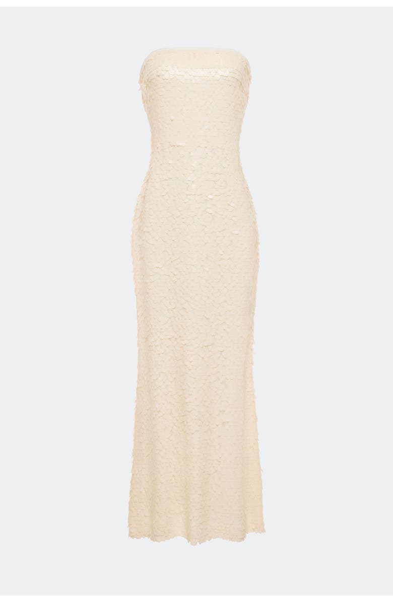 SIMONMILLER Sculpty Strapless Teardrop Sequin Dress, Alternate, color, Bone
