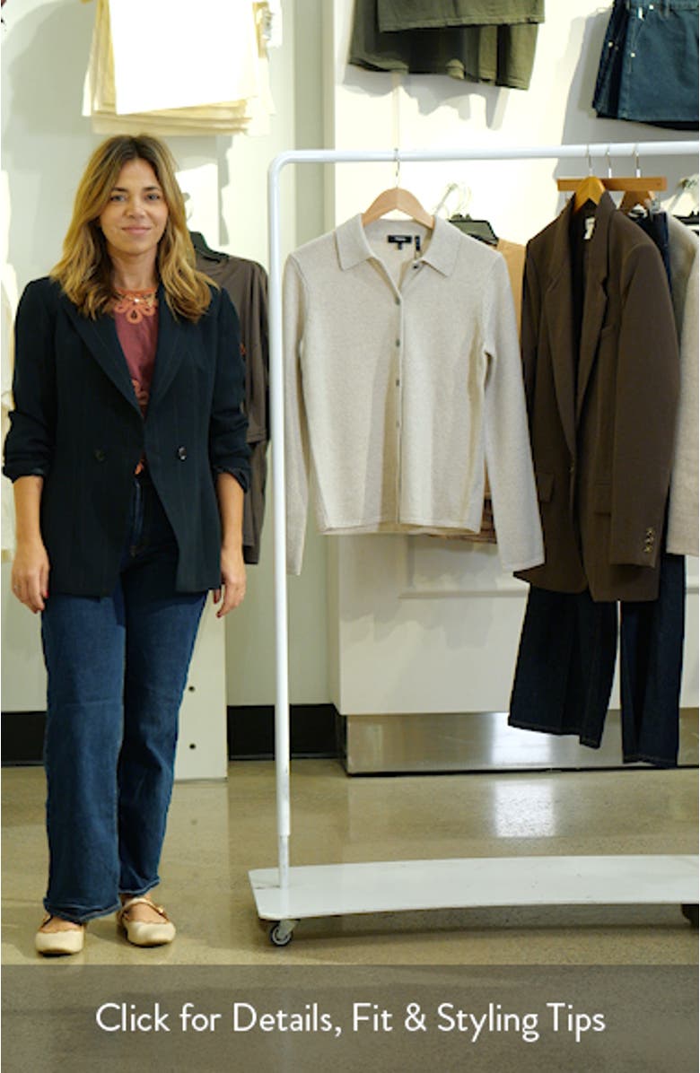 Collar Cashmere & Wool Rib Cardigan, sales video thumbnail