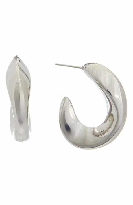 Wide C-Hoop Earrings