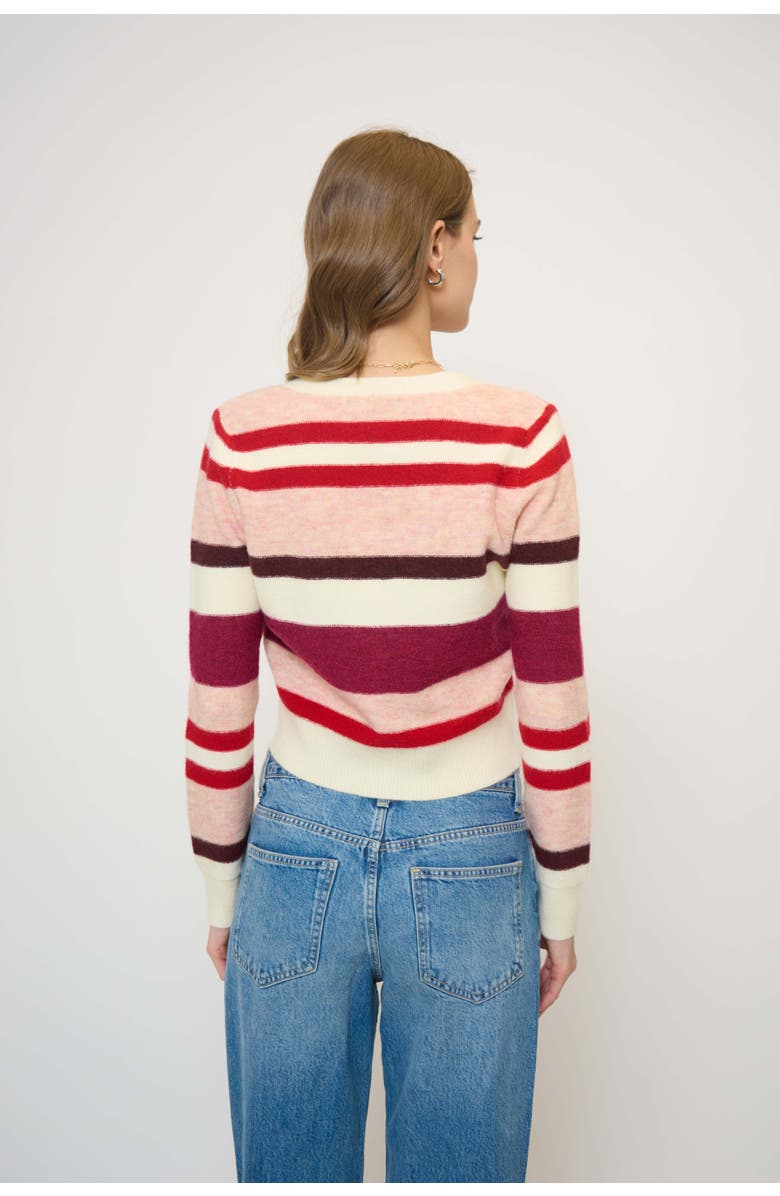 Central Park West Parker Striped Sweater, Alternate, color, 