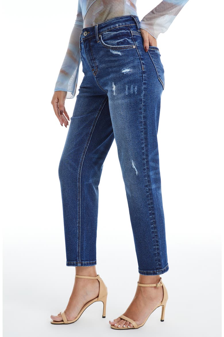 High Waist Tapered Mom Jeans, Alternate, color, BLUEBELL