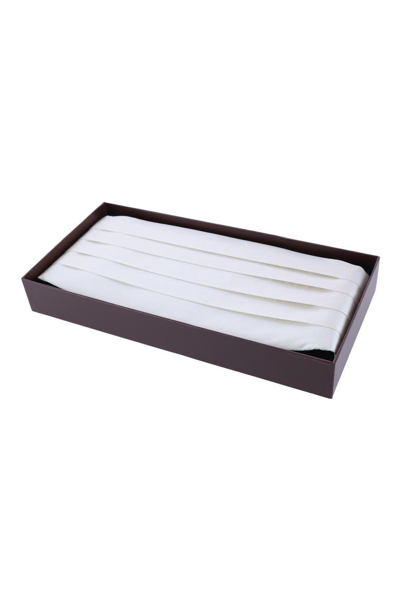 Sutton Solid Silk Cummerbund, Alternate, color, IVORY