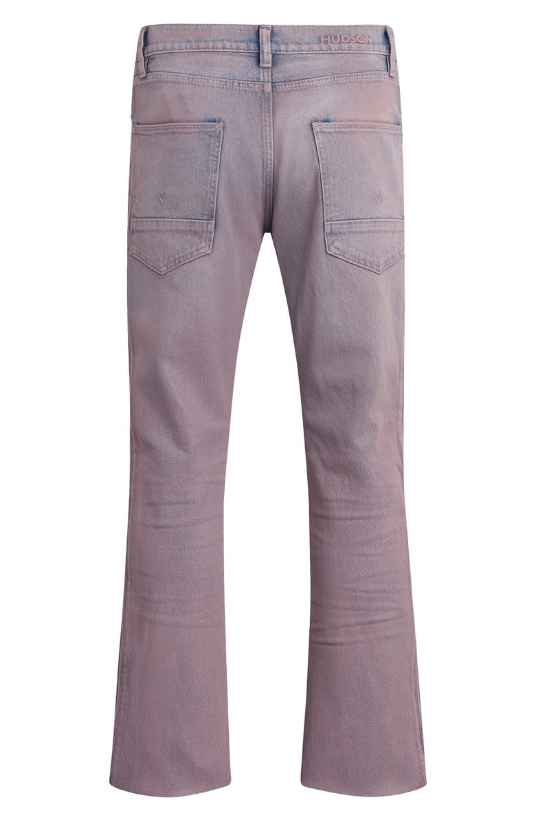 Hudson Jeans Walker Track Flare Jeans, Alternate, color, Coated Rose